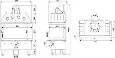 Каминна кутова топка Defro Home Intra ME BP (13 кВт) з бічним правим склом, фото 3
