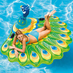 Надувний пліт для плавання Intex 57250 «Павлін»,142х137х97 см.