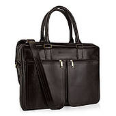 Чоловіча шкіряна сумка-портфель Betlewski 42 х 32 х 12 (BTM-02) - коричнева