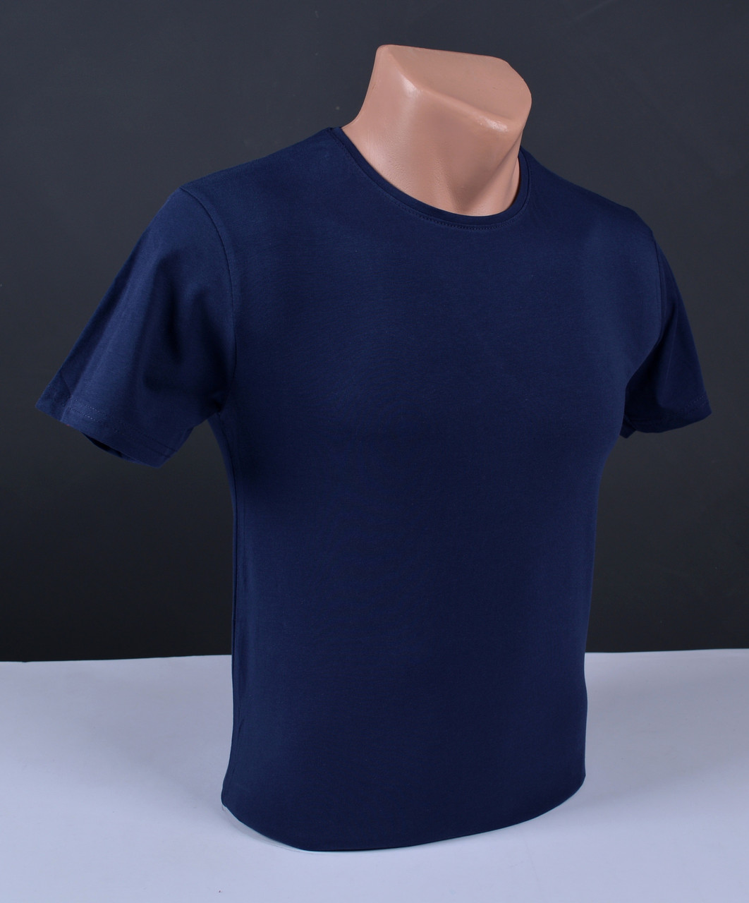 Чоловіча футболка ВЕЛИКОГО РОЗМІРУ синя Туреччина 4634 Б, фото 1