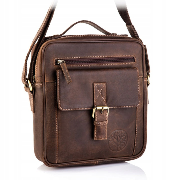 Чоловіча шкіряна сумка Betlewski 23 х 26 х 8 (TBG-HT-100) - коричнева, фото 1