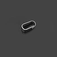 Зажим для підвіски, затискач Підвісний, Застібка для підвіски, Нержавіюча сталь, Сріблястий тон, 6 мм х 3 мм