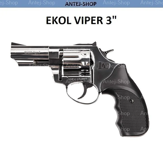 Купить Револьвер под патрон Флобера Ekol Viper 3 (хром) Револьвер ...