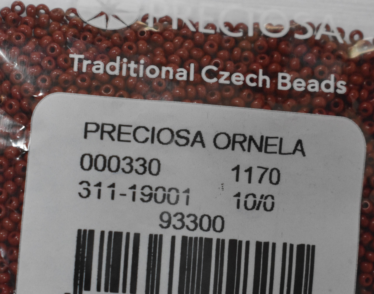 Купить Бисер Preciosa 10/0 цвет 93300 бордовый 10г, цена 21.60 грн ...