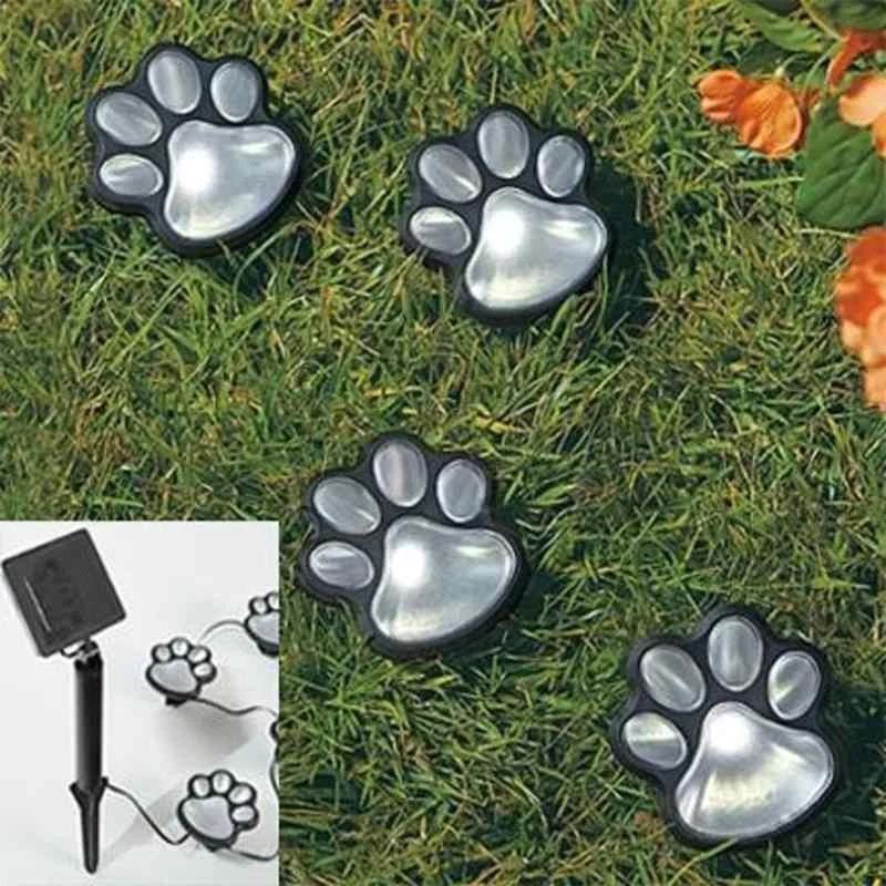 Світяться сліди Paw Prints Lights на сонячній батареї