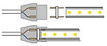 Стрічка LED світлодіодна 220V жовта 120 LED/m 6W/m вологозахист IP65 10*5мм AVT, фото 5