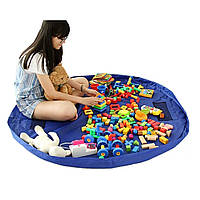 Игровой коврик-сумка для хранения детских игрушек Лего органайзер - 150 см