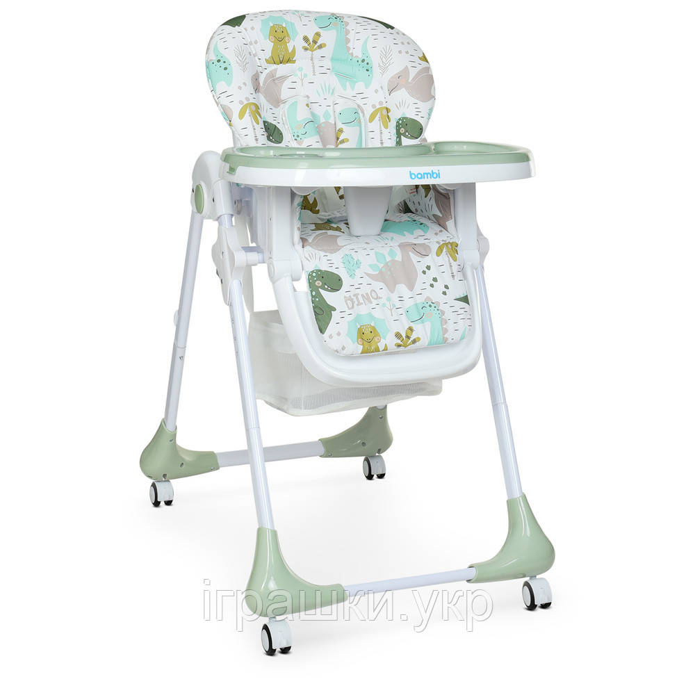 Стільчик для годування трансформер Bambi M 3233 Dino Pine Green, фото 1