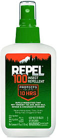 Спрей проти комарів REPEL 100 Insect Repellent. 10 годин захисту. Зроблено в US. 100% Deet. 100 ДЕТА терміну ДО 07.24