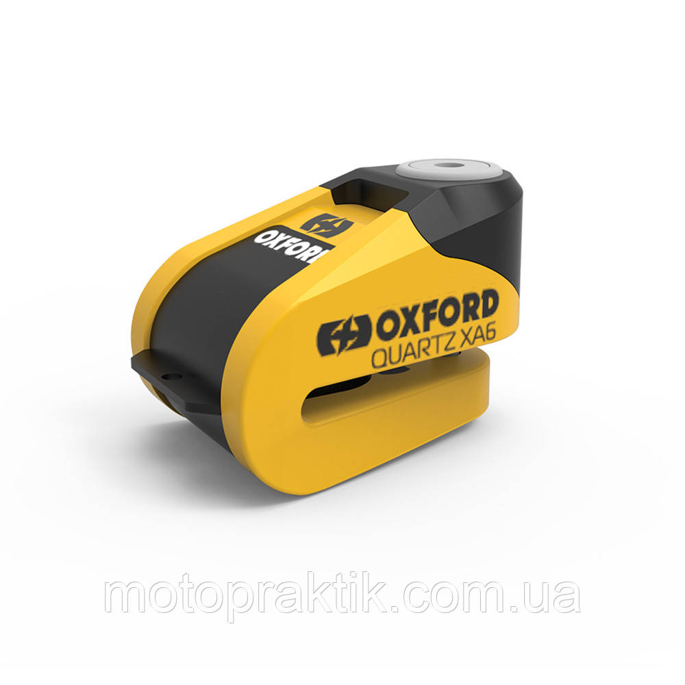 Oxford Quartz XA6 Disc Lock Yellow/Black, Замок на диск з сигналізацією