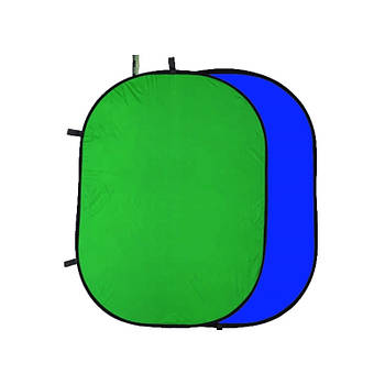 1.5*2м Фон хромакей на пружині Menik Y-92 синьо-зелений (YouTube Chromakey складаний