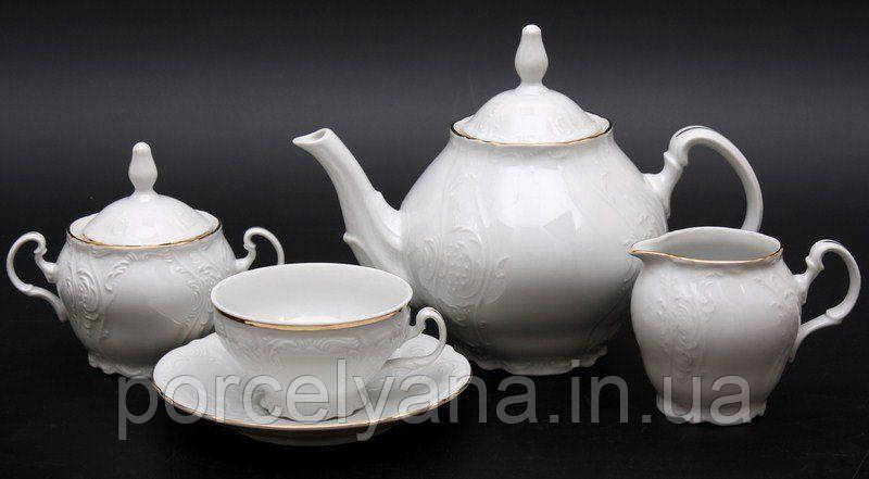 Чайний сервіз 15пр Thun Bernadotte обведення золото 311011, фото 1