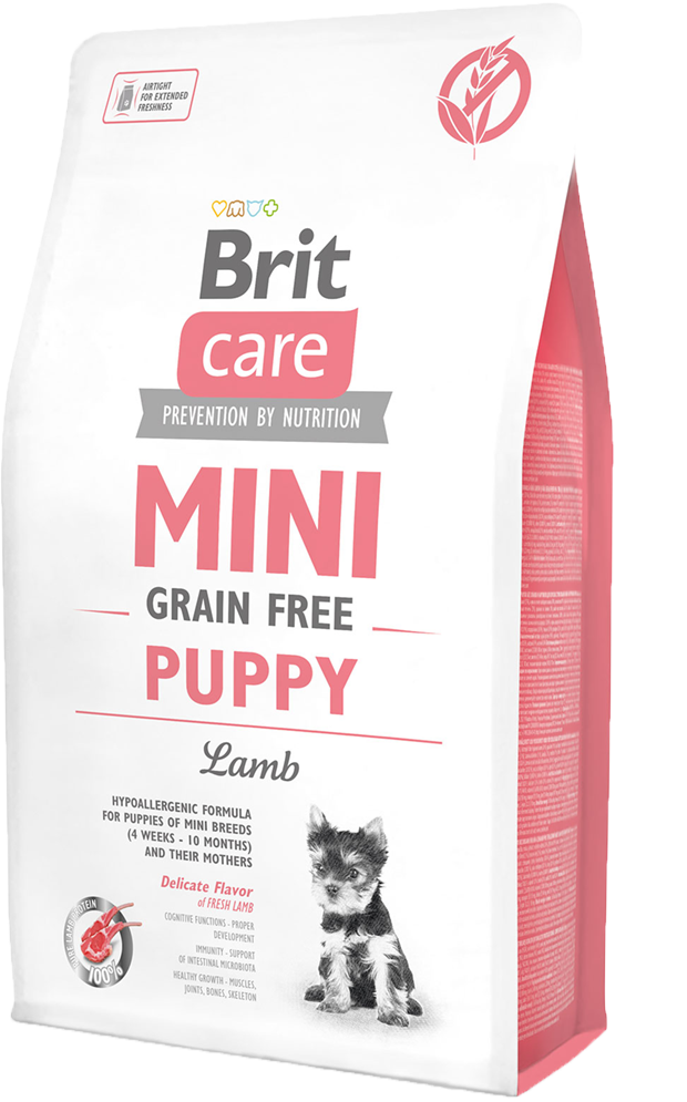 Сухий корм для цуценят мініатюрних порід Brit Care Mini Grain Free Puppy гіпоалергенний з лососем 2 кг