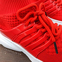 Червоні шкарпетки дитячі кросівки на шнурках літні сітка текстиль nike air presto дитячі літні кросівки червоні, фото 6
