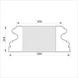 База колони для фасаду, фасадна основа для колони (квадратна) ФБК-8 h210мм (d350мм), фото 2