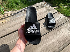 Чоловічі шльопанці сланці шльопанці Adidas Адідас black чорні, фото 4