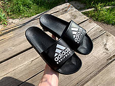 Чоловічі шльопанці сланці шльопанці Adidas Адідас black чорні, фото 3