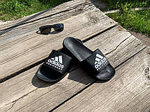 Чоловічі шльопанці сланці шльопанці Adidas Адідас black чорні, фото 6