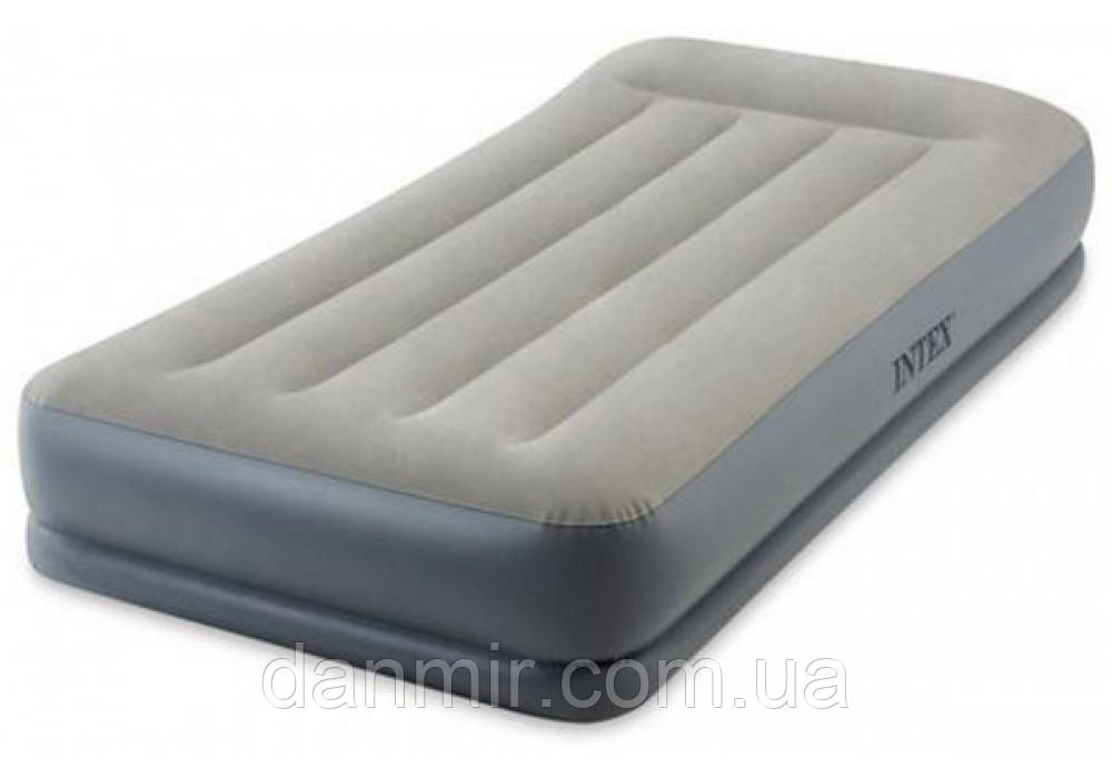 Надувне ліжко з підголовником Intex 64116 (191*99*30 см)