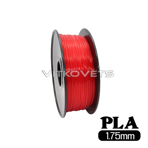 Пластикова нитка PLA, 1.75 мм, 1 кг червоний, фото 2