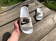 Чоловічі шльопанці сланці шльопанки Nike білі, фото 5