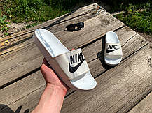 Чоловічі шльопанці сланці шльопанки Nike білі, фото 4