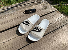 Чоловічі шльопанці сланці шльопанки Nike білі, фото 2
