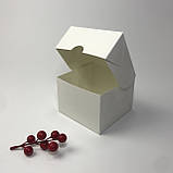 Коробка для десертів, 110*110*80 мм, без вікна, біла, фото 2
