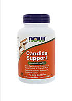 Кандида Суппорт Candida Support 90 капсул Now Foods, зміцнення флори кишківника,