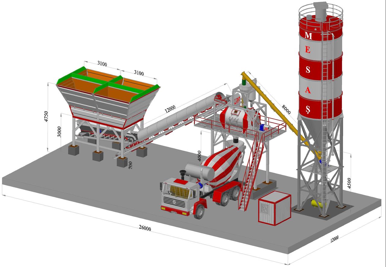 Компактний бетонний завод MESAŞ BETON MESCO I-60