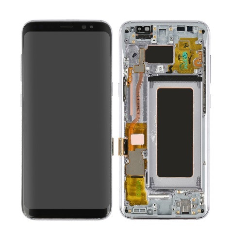 Дисплей для Samsung G950 Galaxy S8 з сенсорним склом в рамці (Сріблястий) Сервісний оригінал