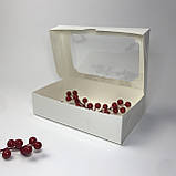 Коробка для еклеров, 230*150*60 мм│НФ│, з вікном, біла, фото 2