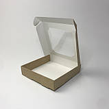Коробка для пряника, 150*150*30 мм│НФ│, з вікном, крафт, фото 2