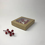 Коробка для пряника, 150*150*30 мм│НФ│, з вікном, крафт, фото 4