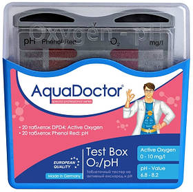 Таблетковий тестер AquaDoctor Test Box O2/pH (20 тестів)