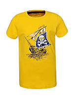 Яркая футболка для мальчика с пиратским кораблем в трёх цветах