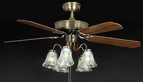 Люстра вентилятор п'ять лопатей