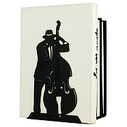Металеві упори для книг Glozis Jazz (чорний), фото 4