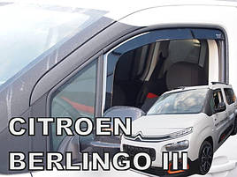 Дефлектори вікон (вітровики) Дефлектор вікон CITROEN BERLINGO III 4-ДВЕРНИЙ/5-ДВЕРНЫ (вставні, кт - 2шт) (Heko)