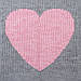 Плед в'язаний Ohaina серце 140*100 Silver + pink, фото 2