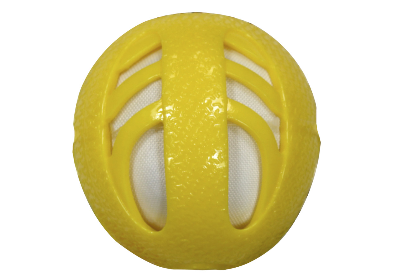 Іграшка для собак м'яч гумовий 10 см Croci CATCHER жовтий, фото 1