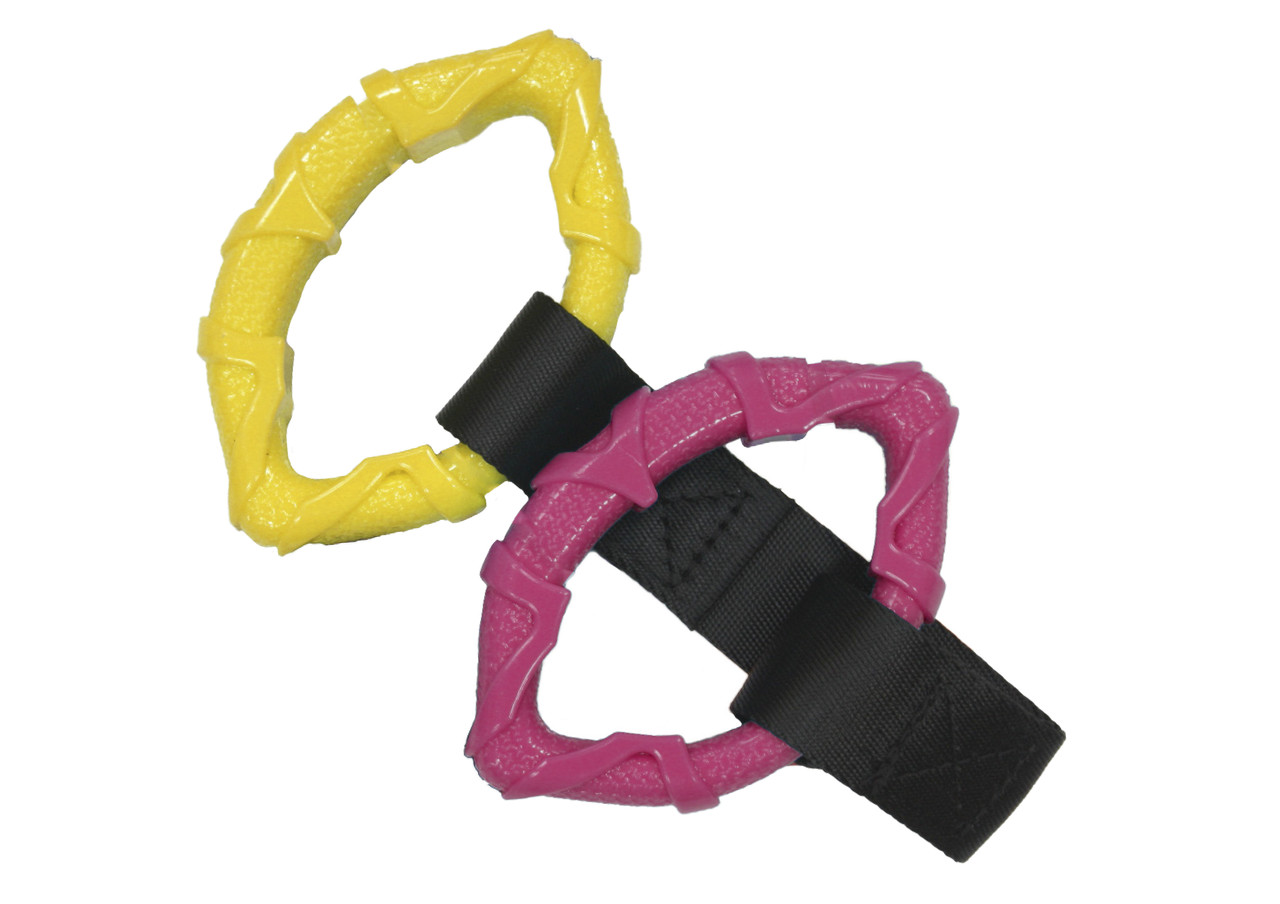 Іграшка для собак еспандер гумовий 14 см Croci CATCHER рожевий/жовний, фото 1