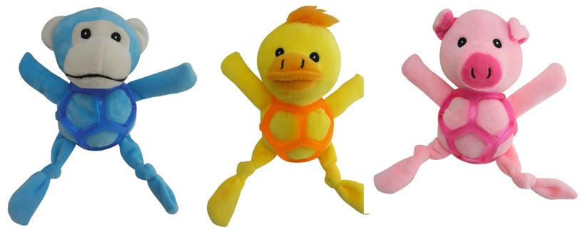 Іграшка для собак тваринки з пищалкою плюш/силікон Croci в асортименті, фото 1