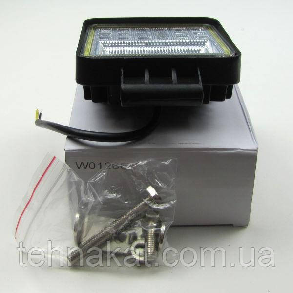 Фара LED квадратная 126W 42 лампы + LED кольцо - фото 3 - id-p1200429967