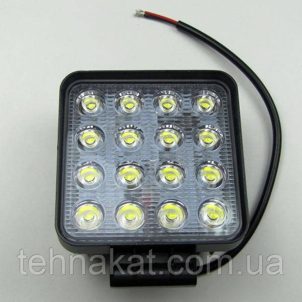 Фара LED квадратная 48W широкий луч - фото 1 - id-p1066389195