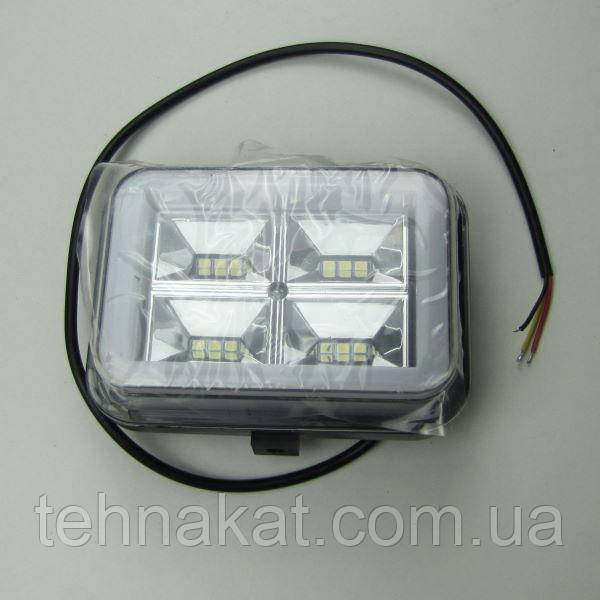 Фара LED прямоугольная 20W 20 диодов - фото 1 - id-p1200429969