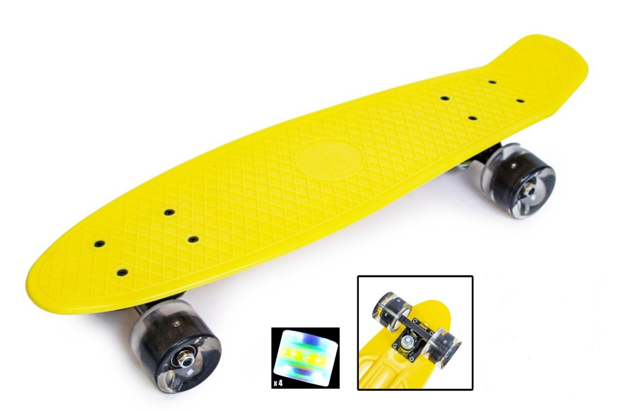 Penny board original 22 жовтий світні колеса