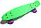 Скейтборд Penny Board Пені борд 22 м'ятний колір, що світяться колеса., фото 3