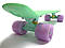 Скейтборд Penny Board Пені борд 22 м'ятний колір, що світяться колеса., фото 5