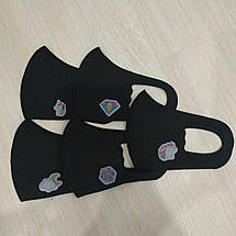 Маска на обличчя Дитяча Пітта Black Маленький одноріг, фото 5